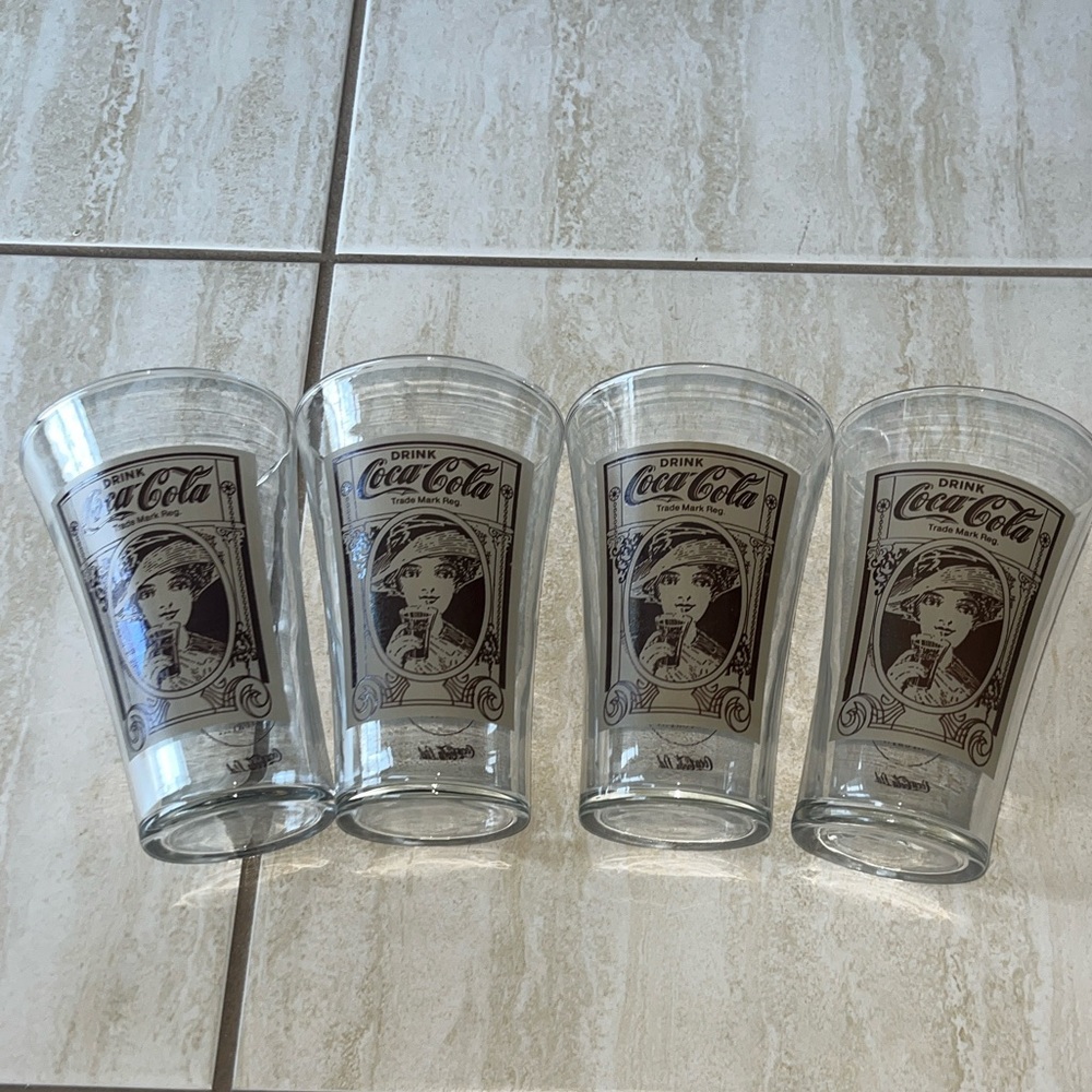 Coca Cola Glasses x4